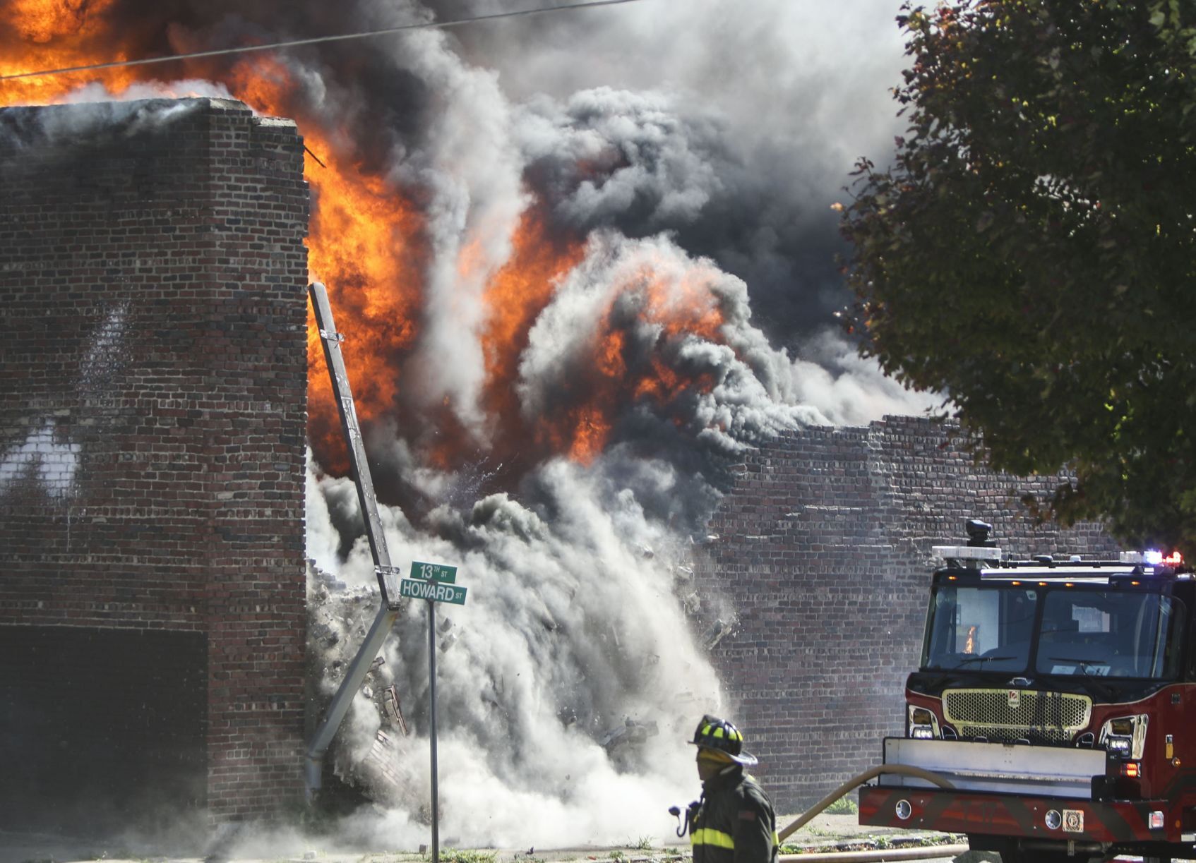 Warehouse Fire on N. 13th St. and Howard St. in St. Louis